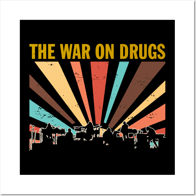 The War On Drugs vintage Wall Art by SEKALICE